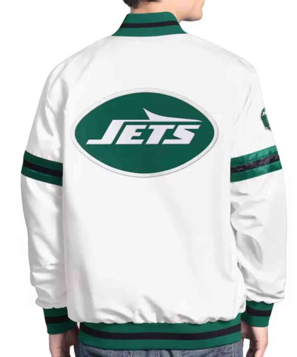 NY Jets Scout Varsity Satin Jacket - Forever Jackets