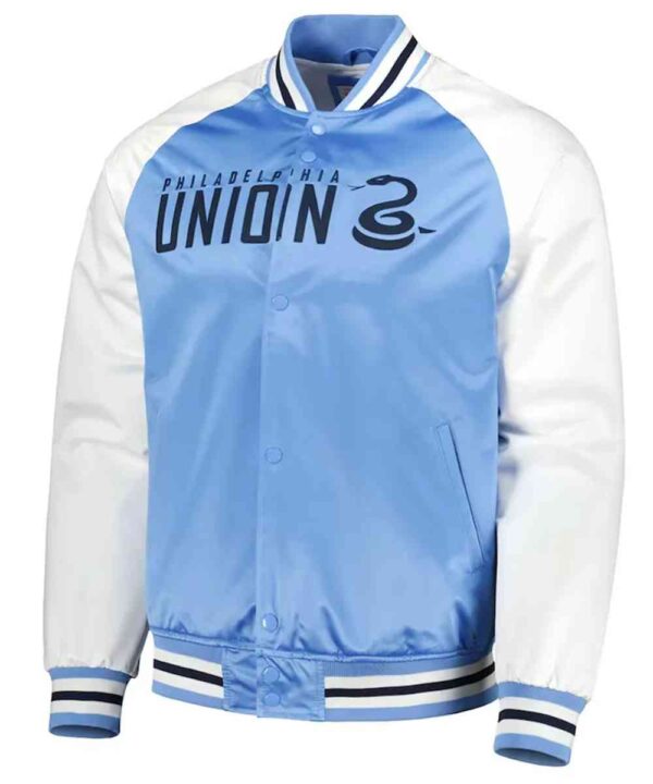Philadelphia Union Light Blue and White Satin Jacket