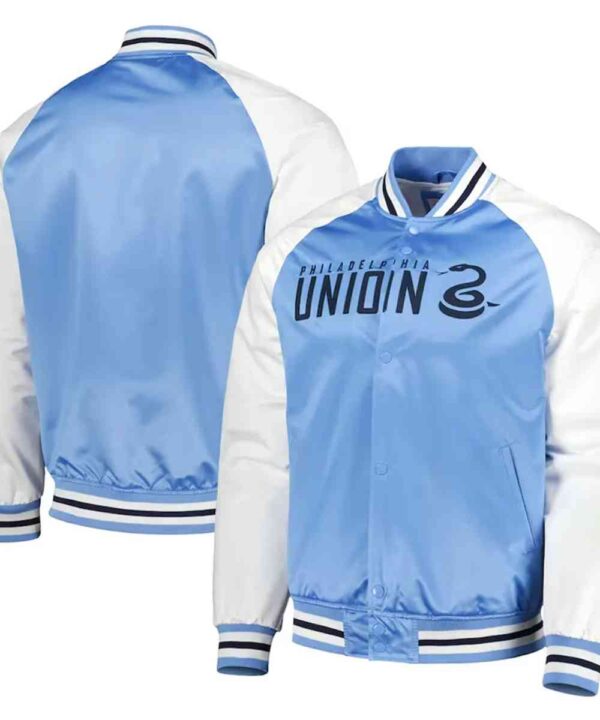Philadelphia Union Light Blue and White Satin Jacket