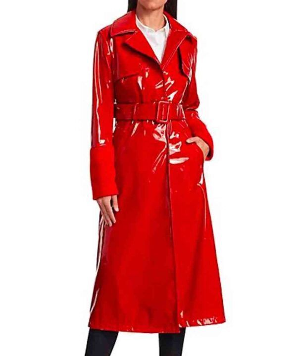 Gal Gadot Red Notice Red Leather Coat - Forever Jackets