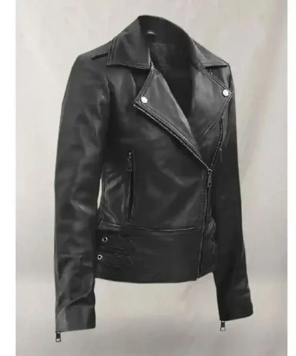 Scarlett Johansson Black Widow Motorcycle Leather Jacket