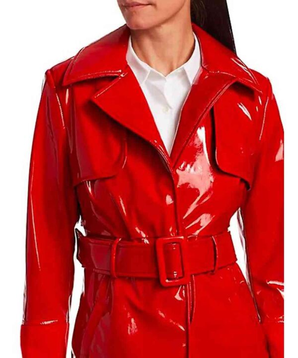 Gal Gadot Red Notice Red Leather Coat - Forever Jackets