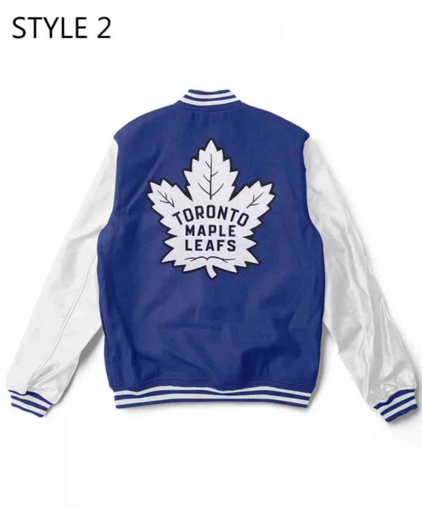 Toronto Maple Leafs NHL Letterman Blue and White Jacket - Forever Jackets