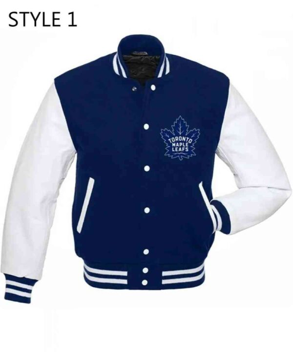Toronto Maple Leafs NHL Letterman Blue and White Jacket - Forever Jackets