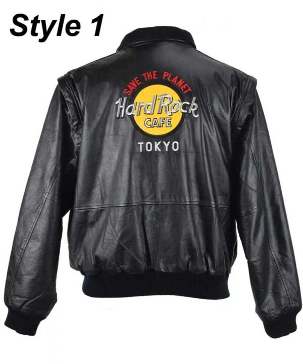 Hard Rock Cafe Save The Planet Leather Jacket