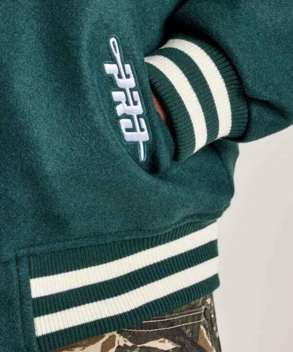 Boston Celtics Green and Off White Varsity Wool Jacket - Forever Jackets