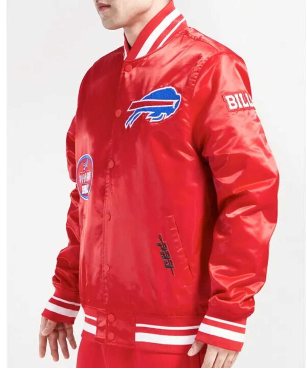Buffalo Bills Old English Classic Rib Satin Jacket - Forever Jackets