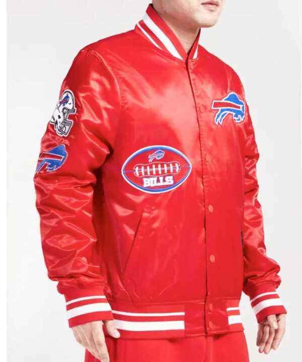 Buffalo Bills Old English Classic Rib Satin Jacket - Forever Jackets