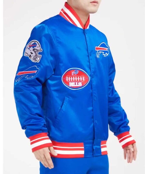 Buffalo Bills Old English Classic Rib Satin Jacket - Forever Jackets