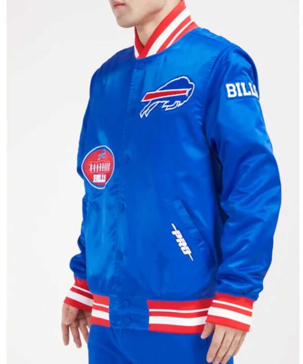 Buffalo Bills Old English Classic Rib Satin Jacket - Forever Jackets