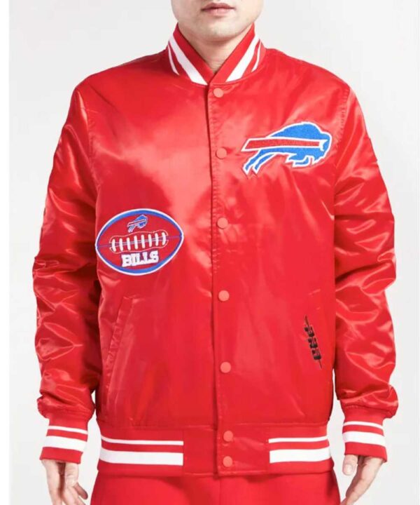 Buffalo Bills Old English Classic Rib Satin Jacket - Forever Jackets