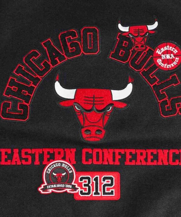 Chicago Bulls Area Code Classic Rib Varsity Jacket - Forever Jackets