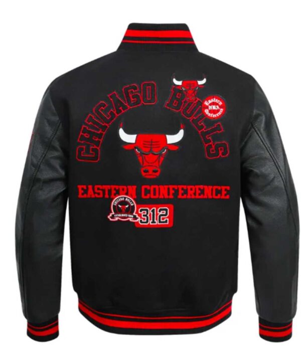 Chicago Bulls Area Code Classic Rib Varsity Jacket - Forever Jackets