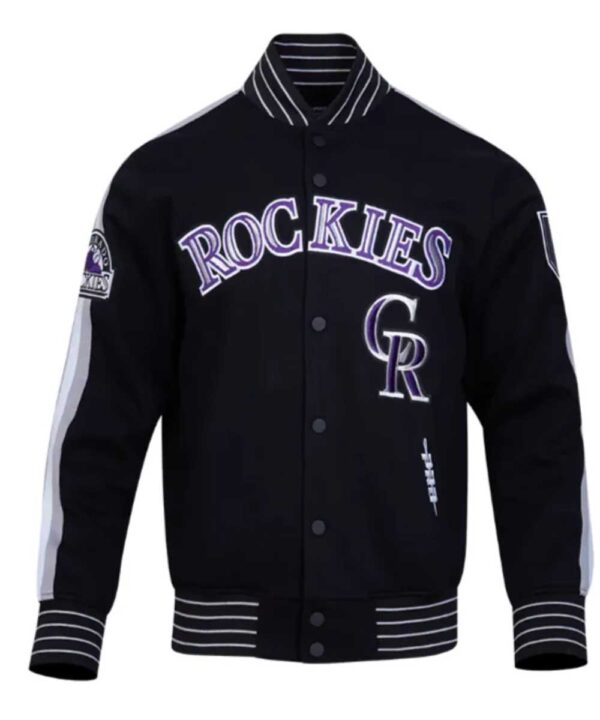 Colorado Rockies Current Logo Game Day EggshellBlack Jacket