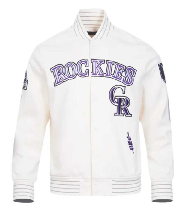 Colorado Rockies Current Logo Game Day EggshellBlack Jacket