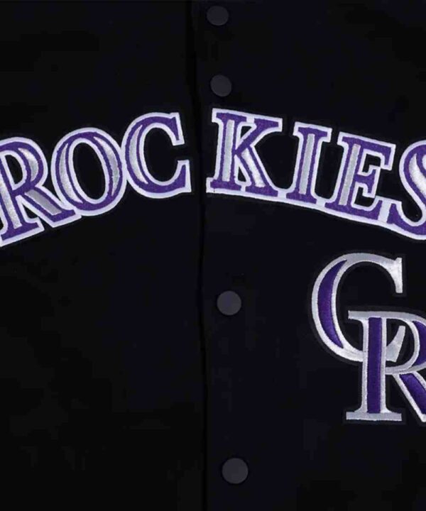 Colorado Rockies Current Logo Game Day Eggshell/Black Jacket - Image 4