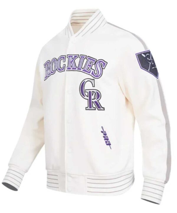 Colorado Rockies Current Logo Game Day EggshellBlack Jacket