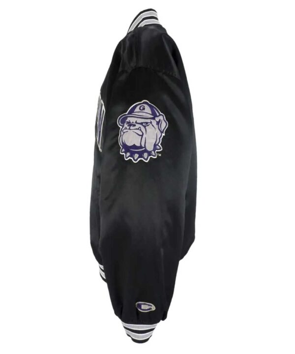 Gray Villa Georgetown Hoyas Team Bomber Satin Jacket - Forever Jackets