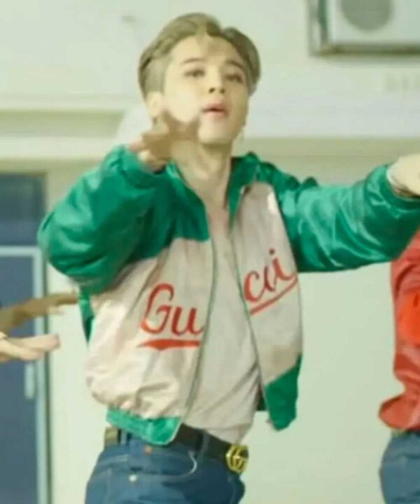 Gucci Jimin BTS Dynamite Green Satin Jacket - Forever Jackets
