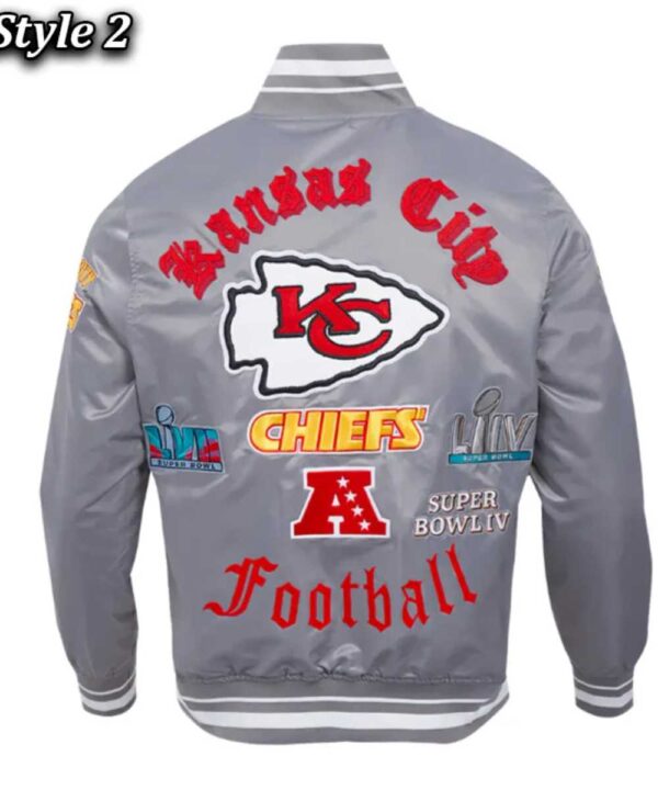 Kansas City Chiefs Old English Classic Rib Satin Jacket - Forever Jackets