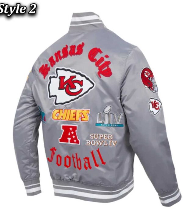 Kansas City Chiefs Old English Classic Rib Satin Jacket - Forever Jackets