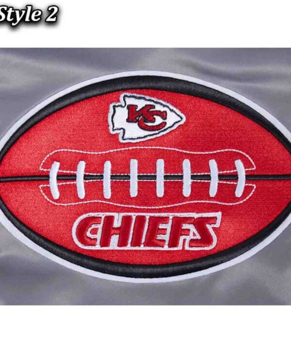 Kansas City Chiefs Old English Classic Rib Satin Jacket - Forever Jackets
