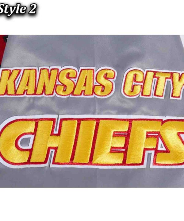 Kansas City Chiefs Old English Classic Rib Satin Jacket - Forever Jackets