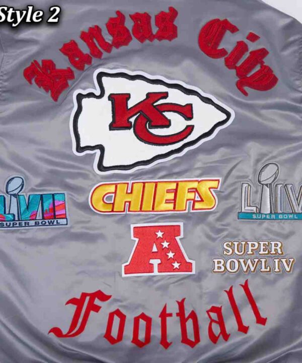 Kansas City Chiefs Old English Classic Rib Satin Jacket - Forever Jackets