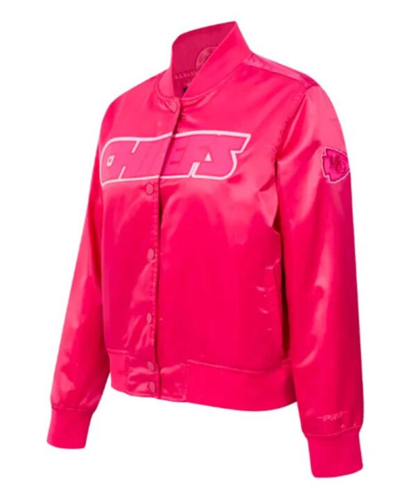 Kansas City Chiefs Triple Pink Satin Jacket - Forever Jackets
