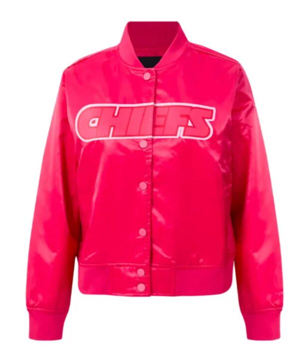 Kansas City Chiefs Triple Pink Satin Jacket - Forever Jackets