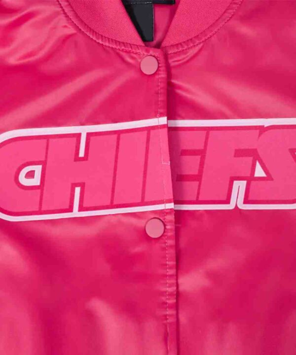 Kansas City Chiefs Triple Pink Satin Jacket - Forever Jackets