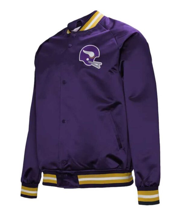 Minnesota Vikings Double Down Purple Satin Jacket - Forever Jackets