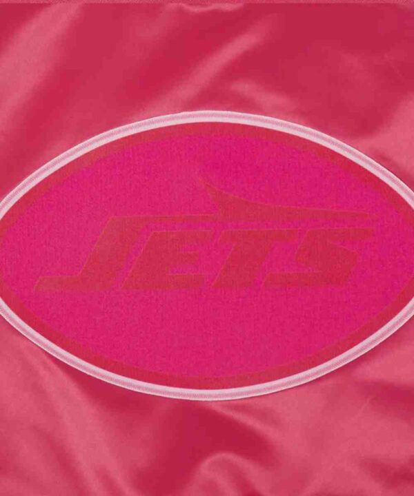NY Jets Triple Pink Satin Jacket - Forever Jackets