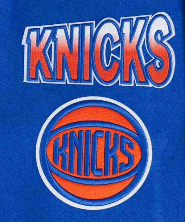 NY Knicks Turn It Up Classic Rib Varsity Jacket - Forever Jackets