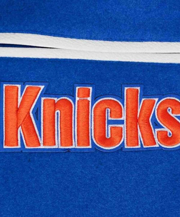 NY Knicks Turn It Up Classic Rib Varsity Jacket - Forever Jackets