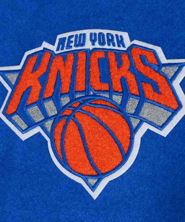 NY Knicks Turn It Up Classic Rib Varsity Jacket - Forever Jackets