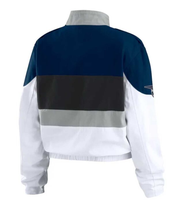 NY Yankees Racing NavyWhite Full-Zip Jacket - Forever Jackets