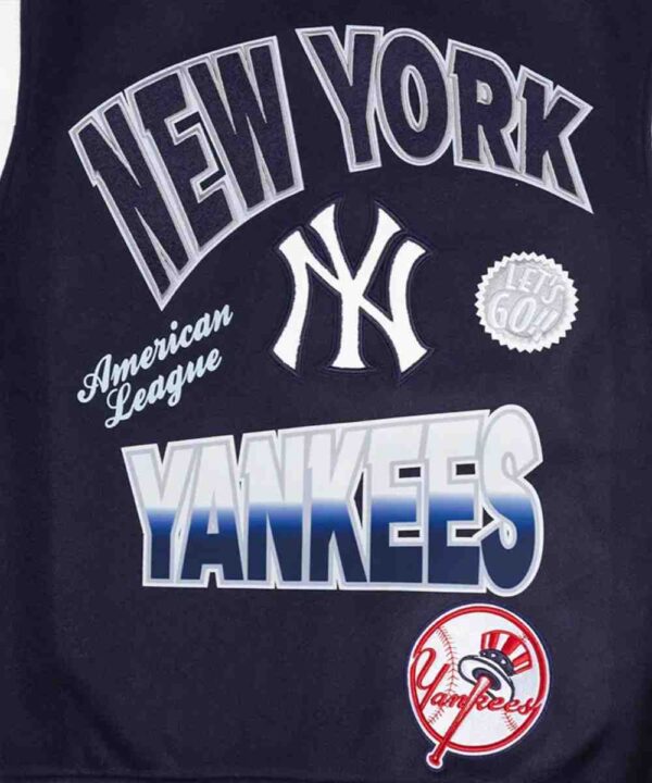 NY Yankees Turn It Up Classic Rib Varsity Jacket - Forever Jackets