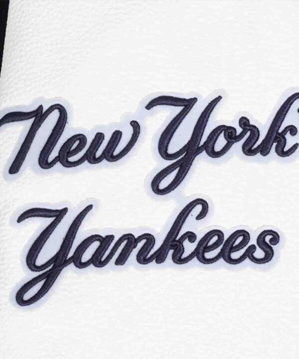 NY Yankees Turn It Up Classic Rib Varsity Jacket - Forever Jackets