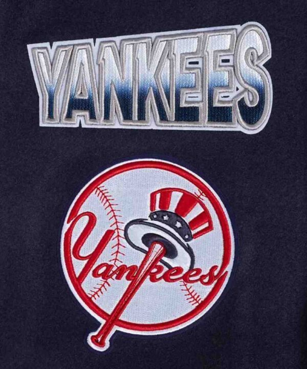 NY Yankees Turn It Up Classic Rib Varsity Jacket - Forever Jackets
