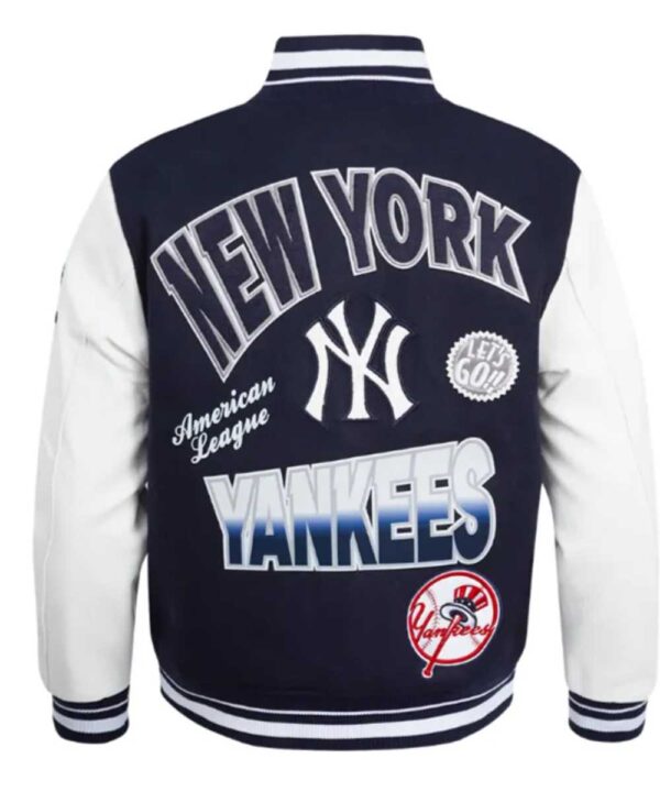 NY Yankees Turn It Up Classic Rib Varsity Jacket - Forever Jackets