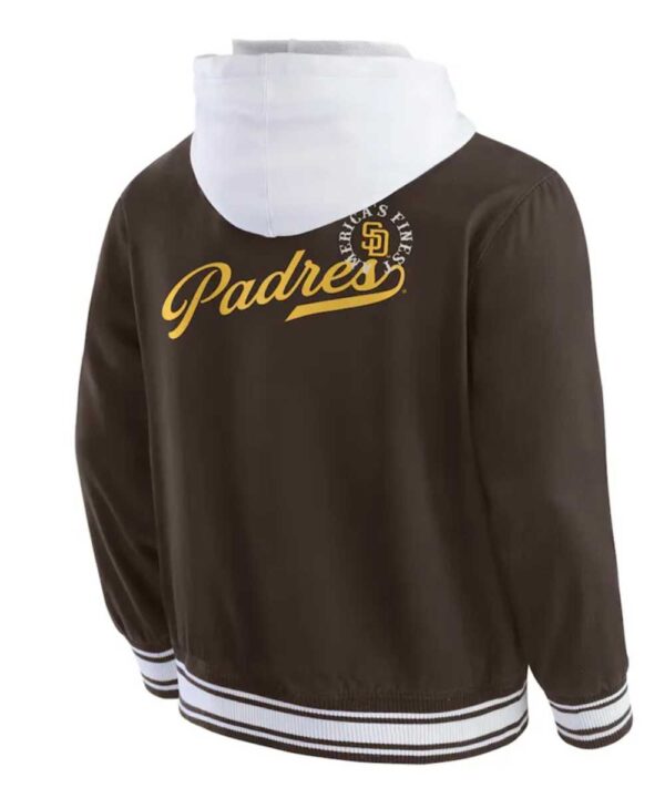San Diego Padres Brown Cotton Hooded Jacket - Forever Jackets