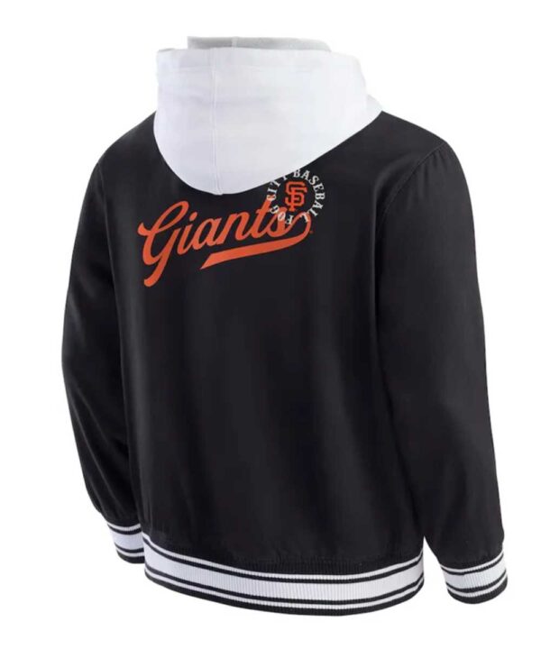 San Francisco Giants Black Cotton Hooded Jacket - Forever Jackets