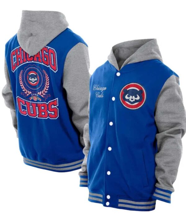 Throwback Prep Chicago Cubs Royal Hoodie Jacket - Forever Jackets