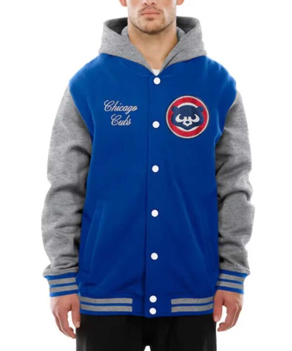 Throwback Prep Chicago Cubs Royal Hoodie Jacket - Forever Jackets