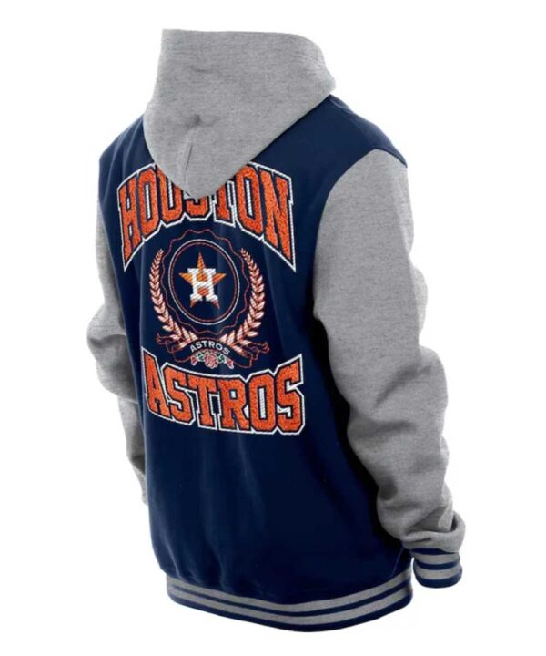 Throwback Prep Houston Astros Navy Hoodie Jacket - Forever Jackets