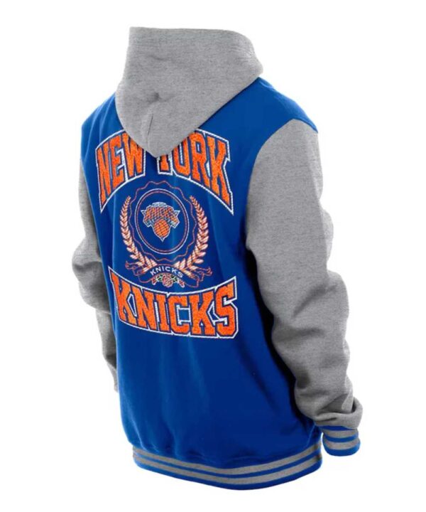 Throwback Prep NY Knicks Purple Hoodie Jacket - Forever Jackets