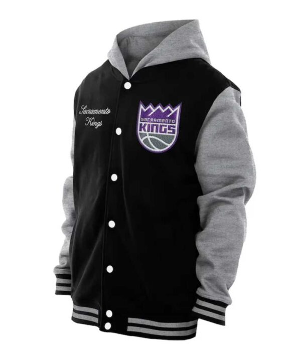 Throwback Prep Sacramento Kings Black Hoodie Jacket - Forever Jackets