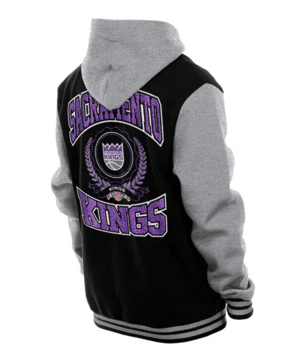 Throwback Prep Sacramento Kings Black Hoodie Jacket - Forever Jackets