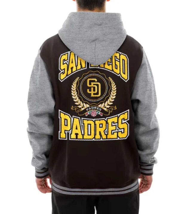 Throwback Prep San Diego Padres Brown Hoodie Jacket - Forever Jackets